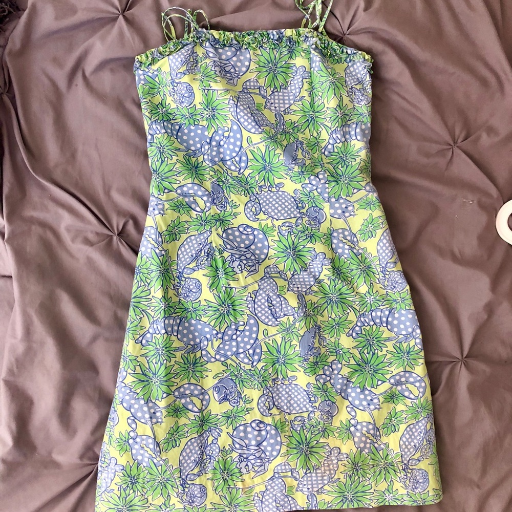 Lilly Pulitzer Blue Crab & Lobster Shift Dress